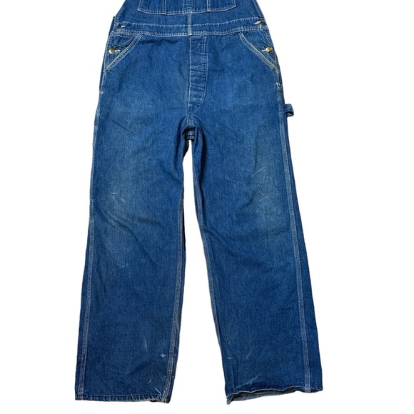 VINTAGE 50’S SEARS UNION MADE DENIM JEAN BIB UNISEX OVERALLS - Picture 4 of 11